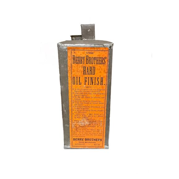 Vintage Berry Brothers Varnishes Celebrated Coach & Railway Tin Detroit Label - Picture 3 of 8
